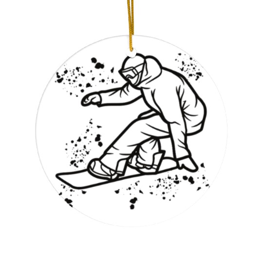 Snowboarder Snowboard Snowboarding Ceramic Ornaments