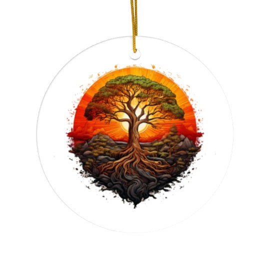 Tree of Life Long Ceramic Ornaments