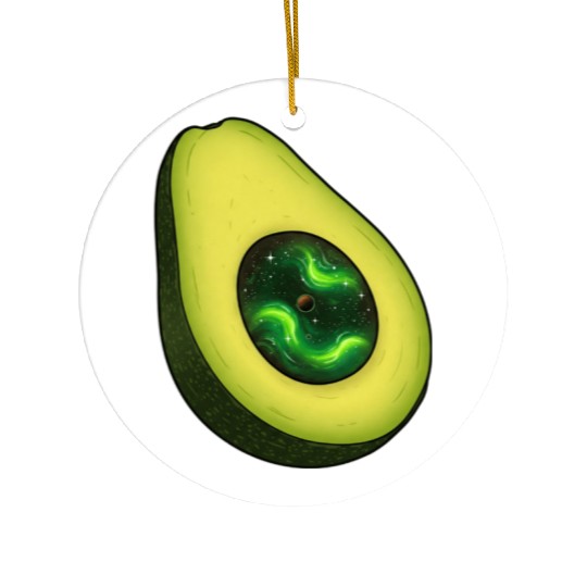 Galaxy Avocado Core Ceramic Ornaments