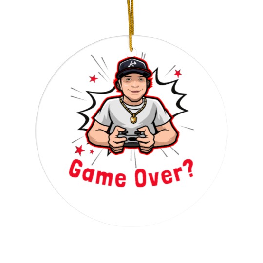 Game Over? Not Today Gamer Ceramic Ornaments