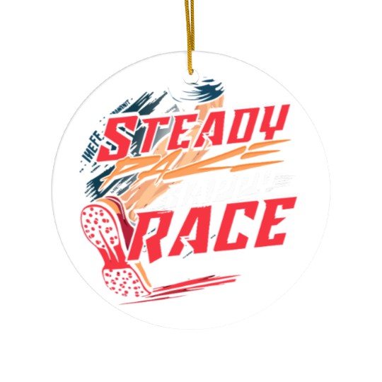 Marathon Marathoner Steady Place Happy Race Ceramic Ornaments