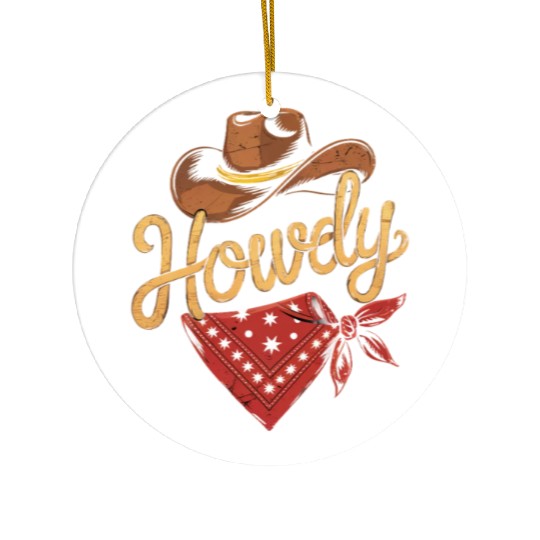 Howdy Cowboy Rodeo Ceramic Ornaments