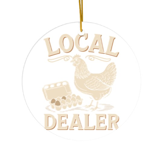 Egg Hunt Local Egg Dealer Easter Sunday Ceramic Ornaments