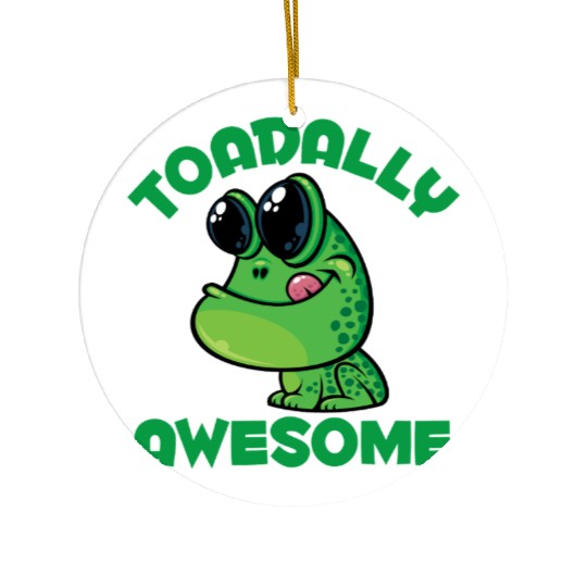 Toadally Awesome Happy Cartoon Toad Ceramic Ornaments