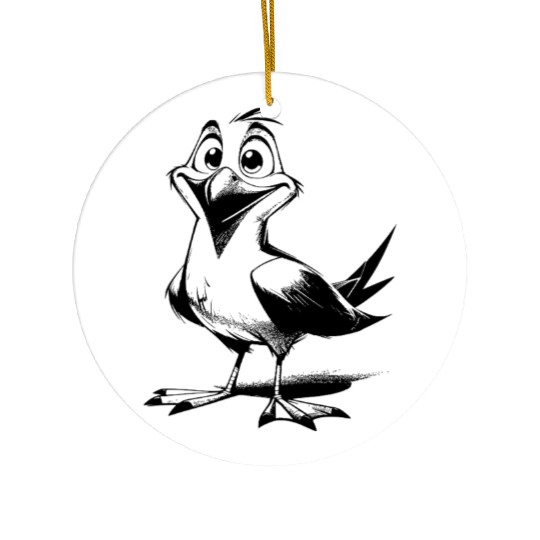 Nice flappy man funny seagull bird Ceramic Ornaments