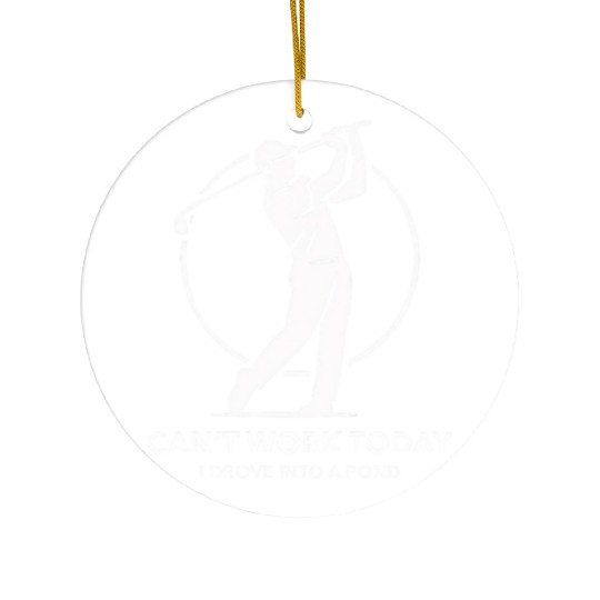 I Drove Into A Pond Golf Apparel Ceramic Ornaments