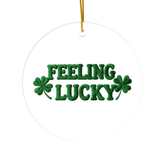 Feeling Lucky Shamrocks Clover Ceramic Ornaments