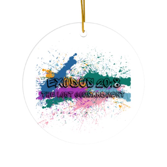 The Lost Commandment multi color Ceramic Ornaments