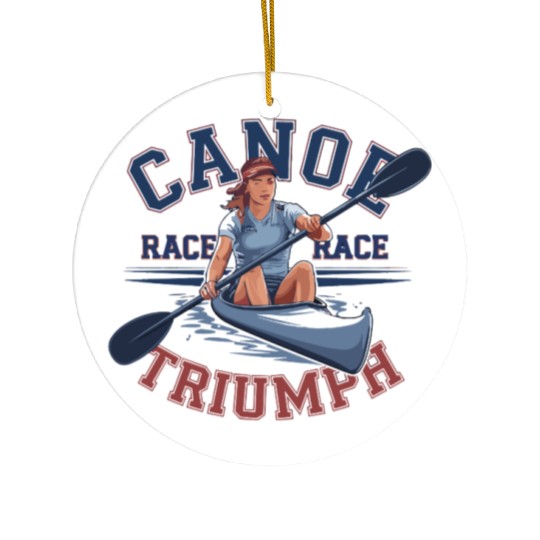 canoe race triumph Ceramic Ornaments