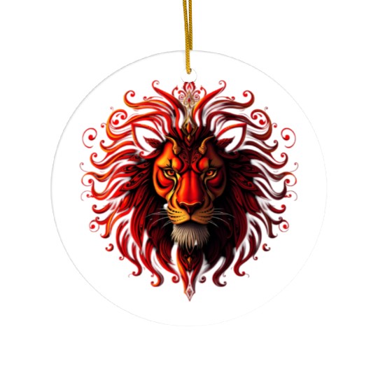 lion face Ceramic Ornaments