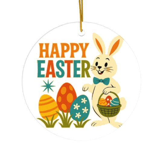 Happy Easter Bunny –2025 Ceramic Ornaments