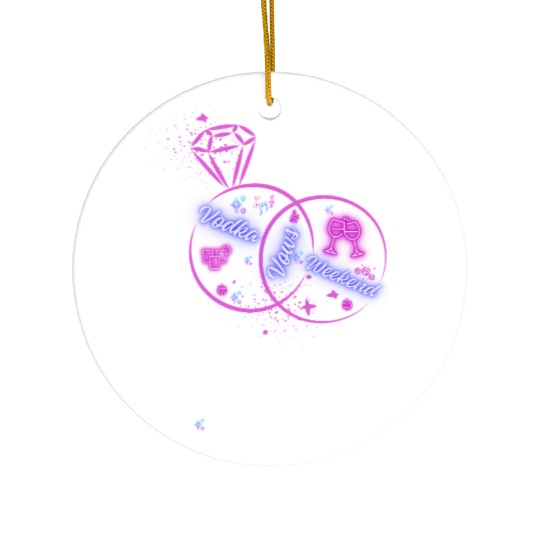 Vodka, Vows & Weekend Ceramic Ornaments