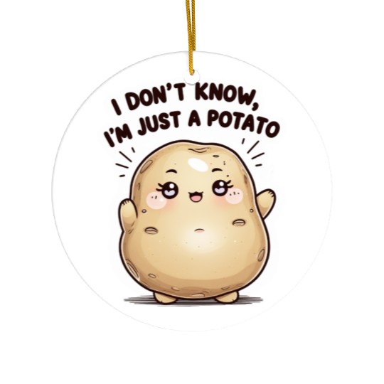 I don't know, I'm just a potato Ceramic Ornaments