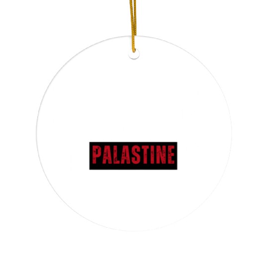 Free Palestine – Solidarity Statement Ceramic Ornaments