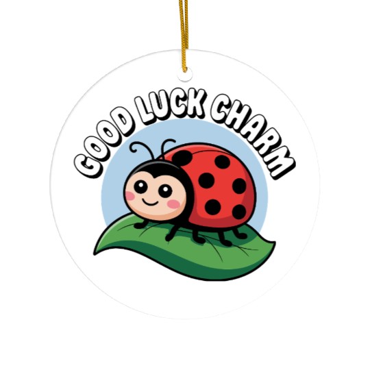 Lucky Ladybug Ceramic Ornaments