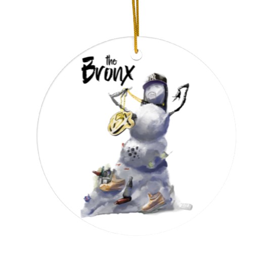 Bronx Snowman NYC Uptown Ceramic Ornaments