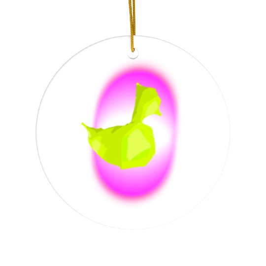 Duck Ceramic Ornaments, Neon, Fun Ceramic Ornaments, Abstract Duckli