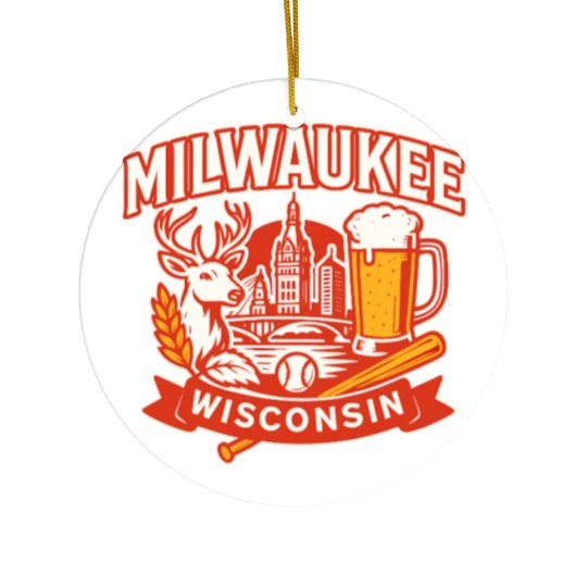 Milwaukee Wisconsin Ceramic Ornaments