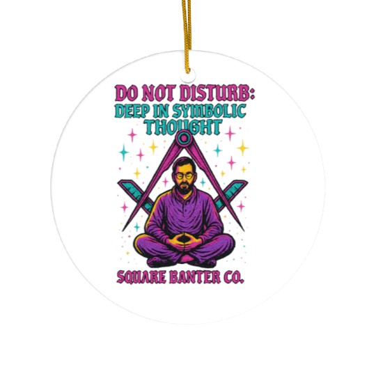 Do Not Disturb: Deep in Symbolic Thought Ceramic Ornaments