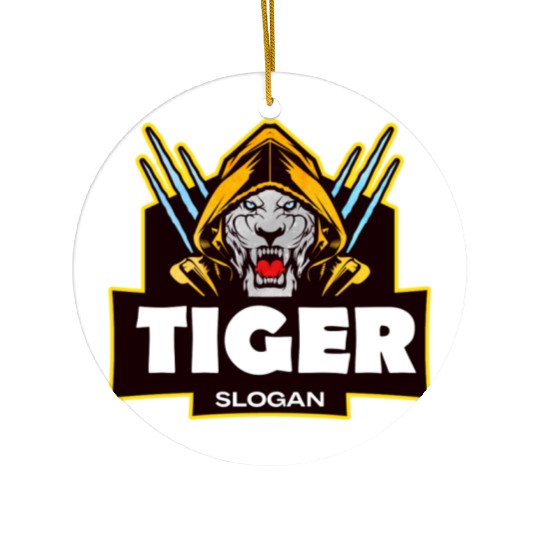 Tiger Power Roar of the Wild Ceramic Ornaments