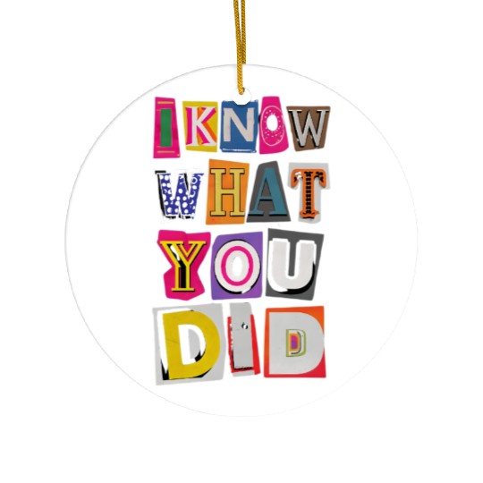 Ransom Note Style Funny Graphic Ceramic Ornaments