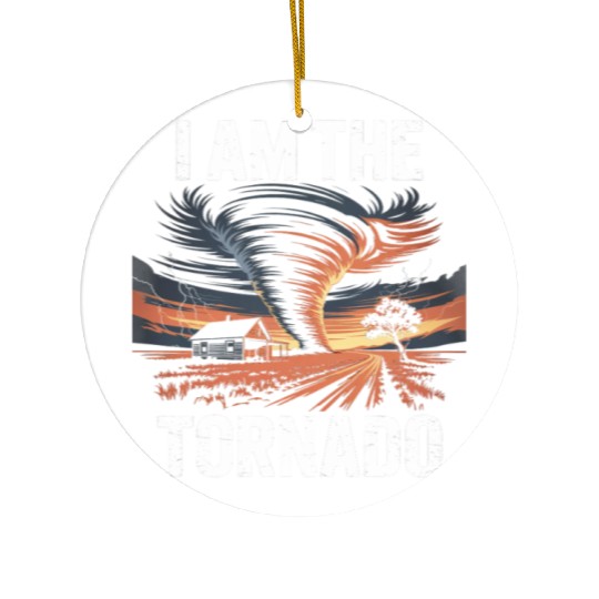 I Am The Tornado Meteorology Storm Chasing Ceramic Ornaments