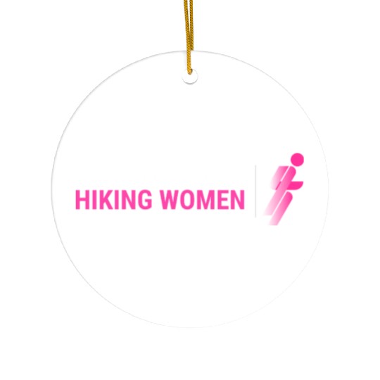 I Hike To Avoid Adulting, Women Hiking Ceramic Ornaments