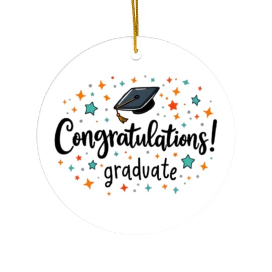 Congratulations Graduate! | Fun and Colorful Gradu Ceramic Ornaments