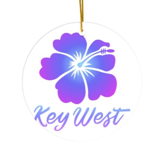 Key West Hibiscus Ceramic Ornaments