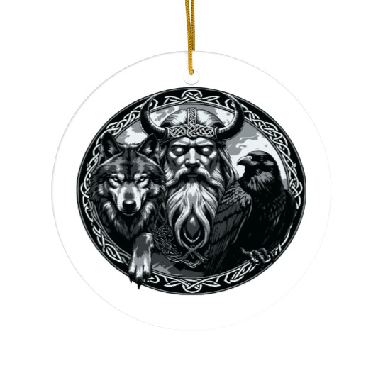 Viking Warrior Man Odin Thor Norman Walhalla Ceramic Ornaments