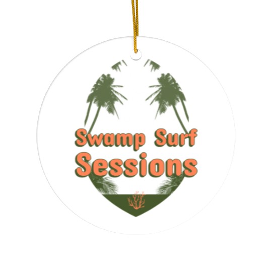 Swamp Surf Sessions surfing Ceramic Ornaments
