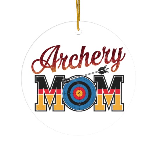 Archery Mom - Bullseye Mom Ceramic Ornaments