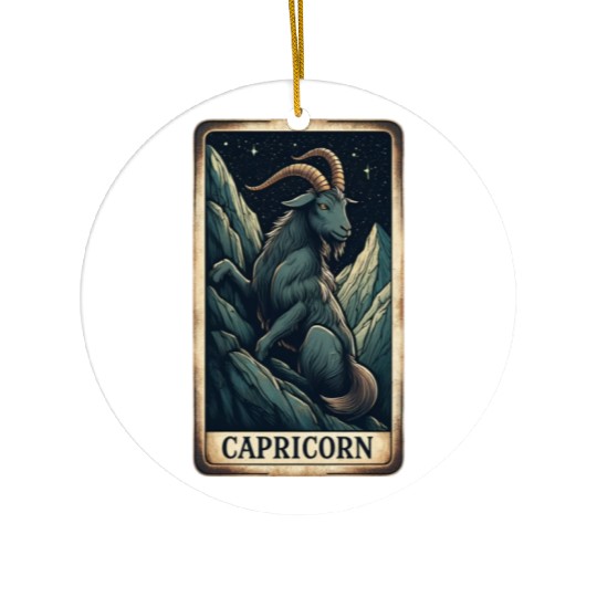 Zodiac Card Capricorn Ceramic Ornaments