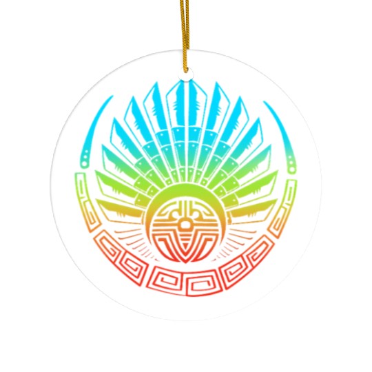 Mayan And Aztec Quetzalcoatl Maya Tribal Ceramic Ornaments