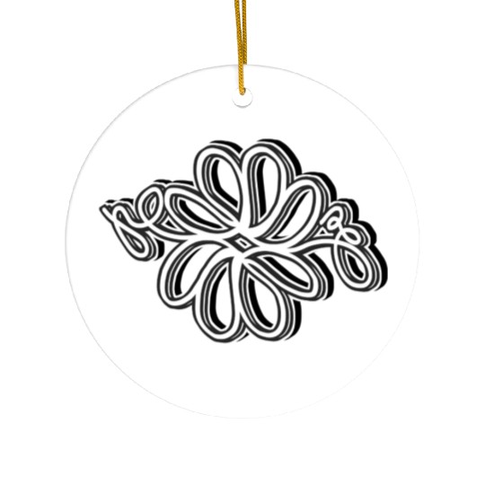 Black and white wildflower1 Ceramic Ornaments