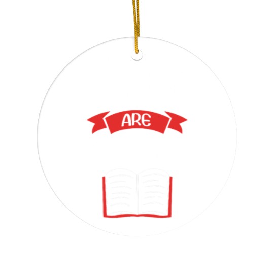 Reading Teacher Library Book Ceramic Ornaments