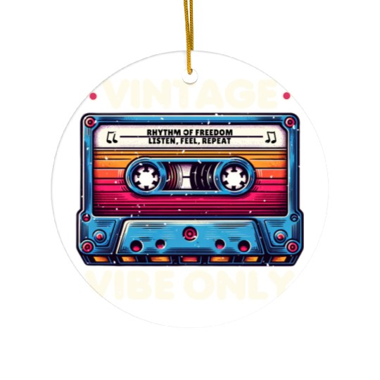 Vintage Cassette Tape Design Ceramic Ornaments