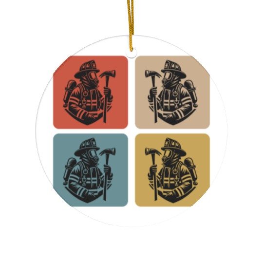 Fire Brigade - Heroes In Action Ceramic Ornaments