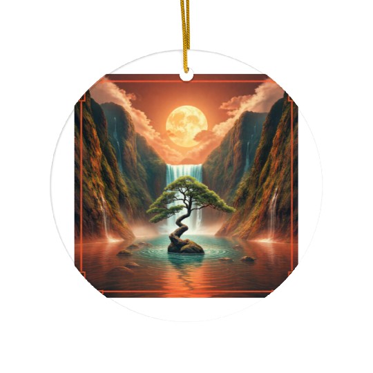 Harmonious Night 8 Ceramic Ornaments