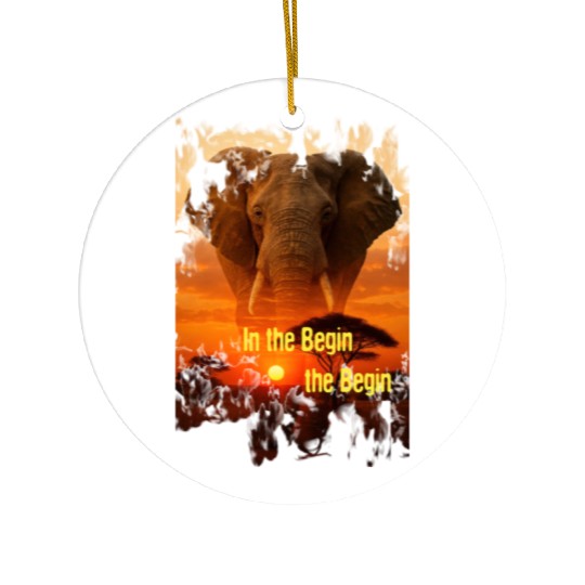 african elephant Ceramic Ornaments