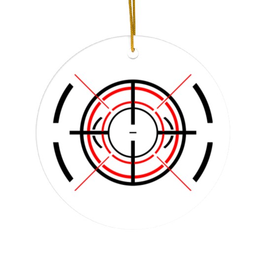 Futuristic Fighter Jet Crosshair Ceramic Ornaments