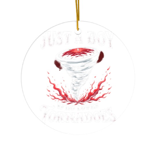 Just A Boy Who Loves Tornadoes Storm Meteorologist Ceramic Ornaments