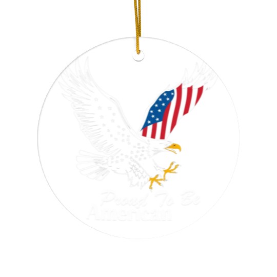 Proud To Be American Eagle Flag Ceramic Ornaments