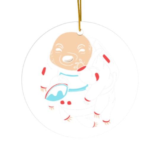 Water Bear Lover Tardigrade Astronaut Ceramic Ornaments