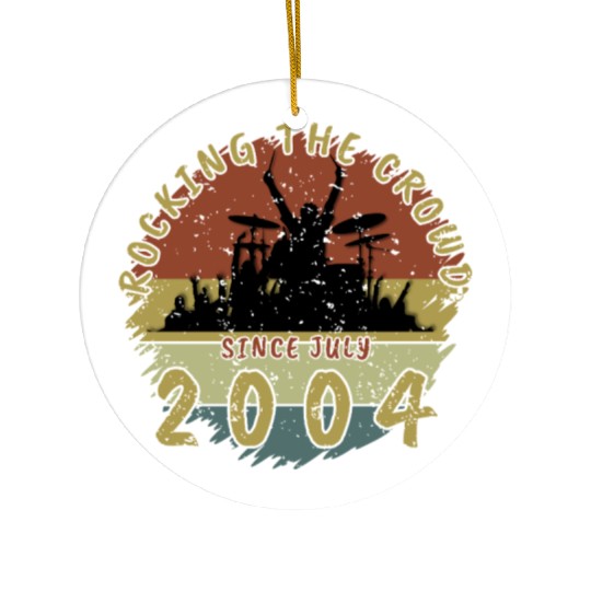 21st Birthday Rocking the crowd DRM 07/2004 Ceramic Ornaments