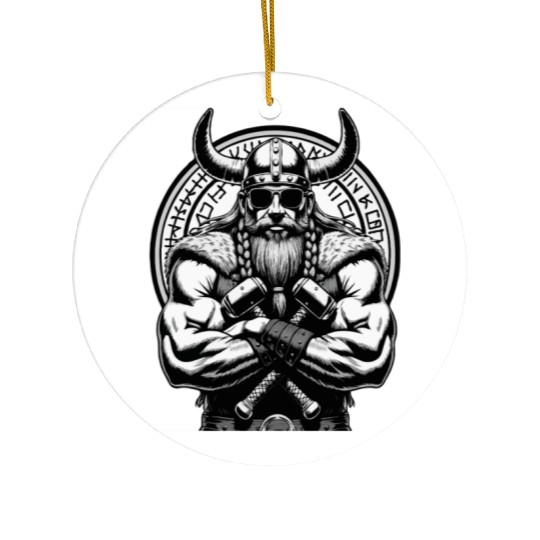 Viking Warrior Man Odin Thor Norman Walhalla Ceramic Ornaments