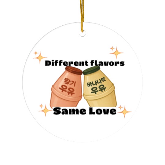 Cute Korean Strawberry and Banana Milk Design Ceramic Ornaments