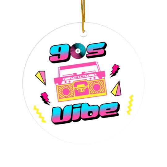 90s Vibe Retro Nostalgia Boombox Ceramic Ornaments