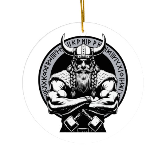Viking Warrior Man Odin Thor Norman Walhalla Ceramic Ornaments