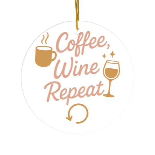 Single Mom Life Chaos Coordinator Wine Coffee Ceramic Ornaments